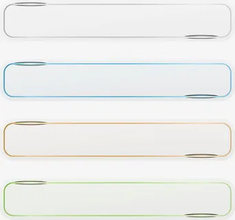 4款玻璃质感人名条矢量图免抠