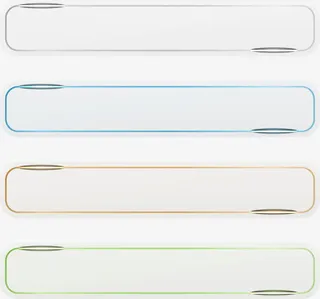 4款玻璃质感人名条矢量图免抠