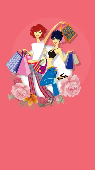 妇女节折扣促销海报背景素材高清