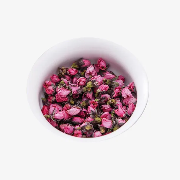 产品实物饱满桃花茶免抠