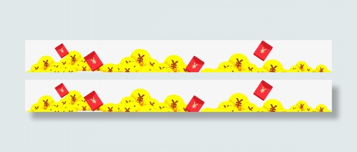 金属材质金币红包免抠