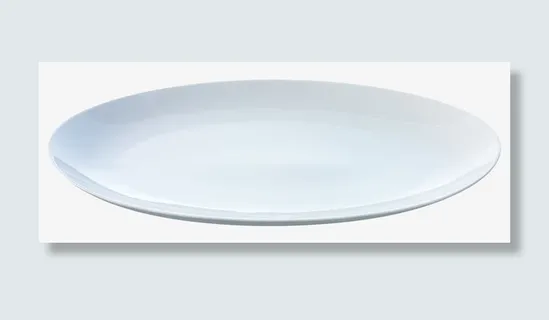 白色简单大盘子免抠