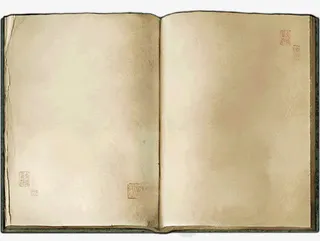 打开的古书素材免抠