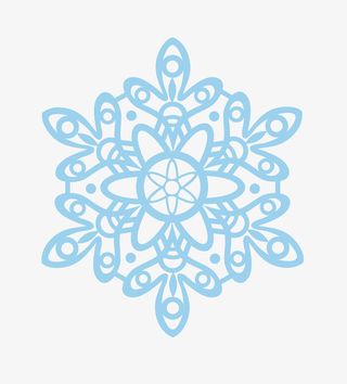 蓝色雪花图案免抠