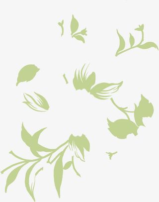 浅色花朵花边装饰中秋节免抠