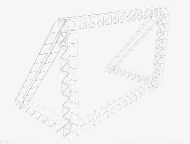 3D桁架立体图免抠