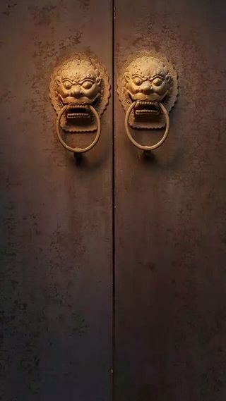 复古木门H5背景素材高清