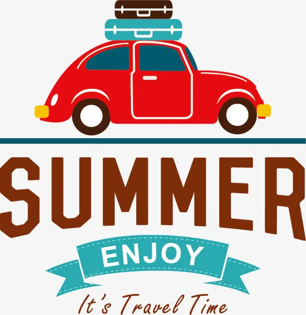 矢量创意旅行标签免抠