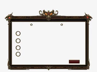 游戏提示 边框 华丽复古免抠