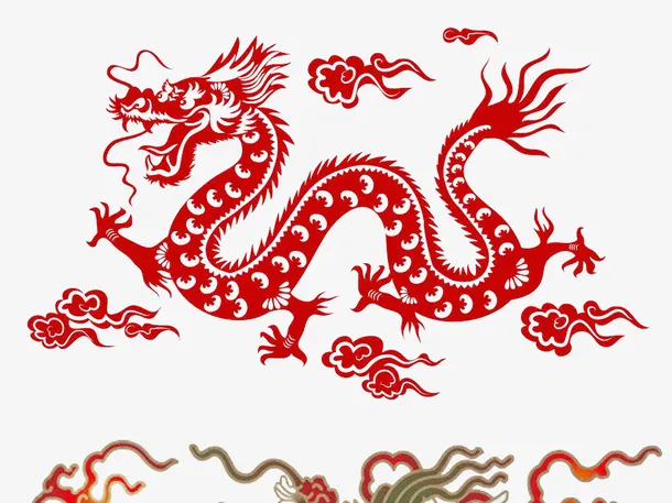 龙元素生肖龙素材免抠
