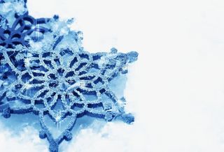 冬天结晶蓝色冰霜免费PNG素材免抠