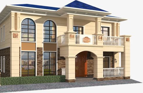 轻钢别墅建材免抠