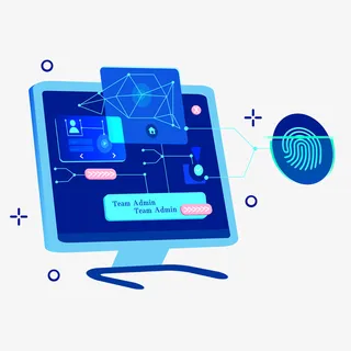 扁平科技电脑后台免抠