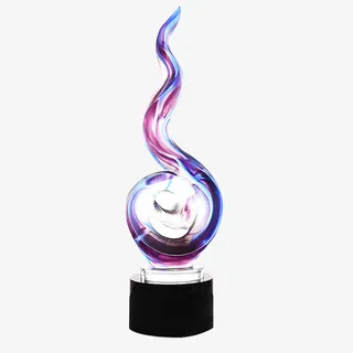 高档琉璃奖杯免抠