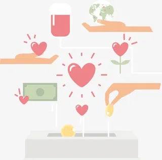 各种爱心援助免抠