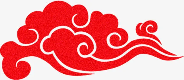 中国风红色祥云国庆免抠