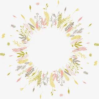 清新矢量素雅装饰花草边框免抠