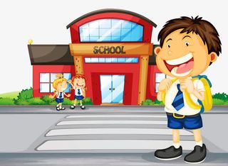 背着书包去上学免抠