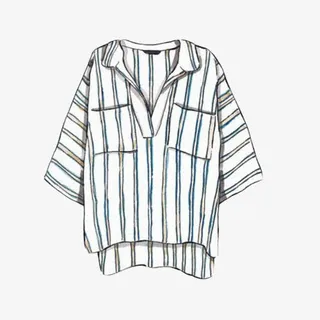 潮流衬衫手绘画素材图片免抠