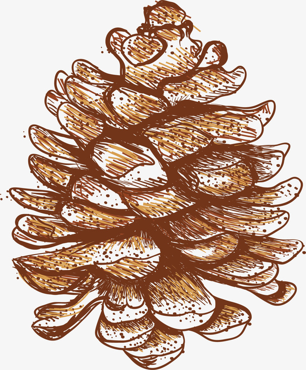 黄色松果果实免抠