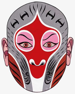 京剧美猴王脸谱免抠