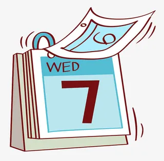 卡通翻页日历免抠