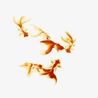 一群金鱼免抠