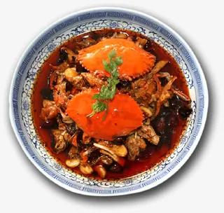 矢量美味香辣蟹免抠