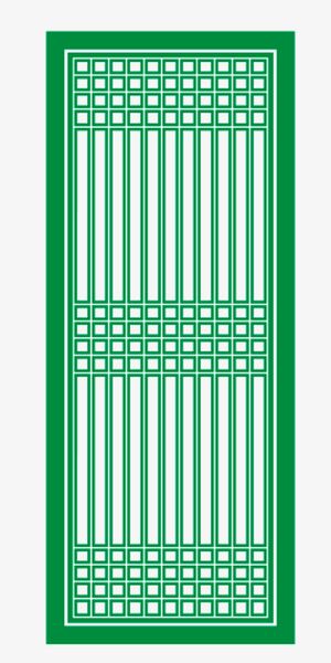 绿色方格屏风免抠