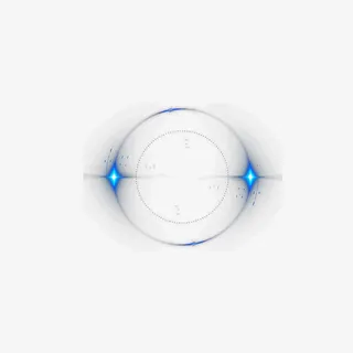 蓝色光芒质感圆环元素免抠