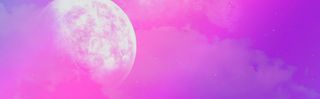 圆月粉色全景海报背景