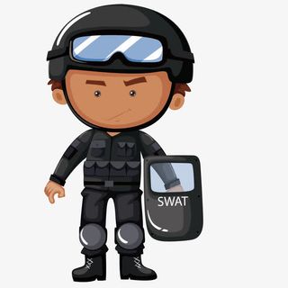 特警人员矢量免抠