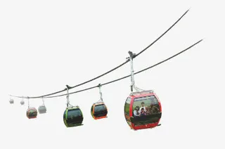 观光缆车免抠