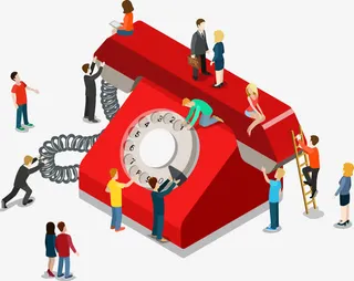 矢量电话沟通免抠