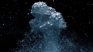 落入水中气泡海报背景