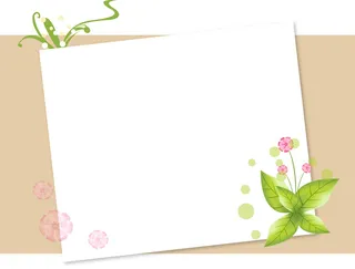 文艺小清新桃花花瓣叶子藤蔓信笺留言板背景高清