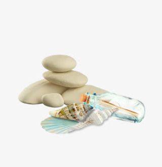 石头海螺贝壳漂流瓶免抠