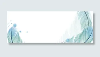 音乐羽毛简约背景banner