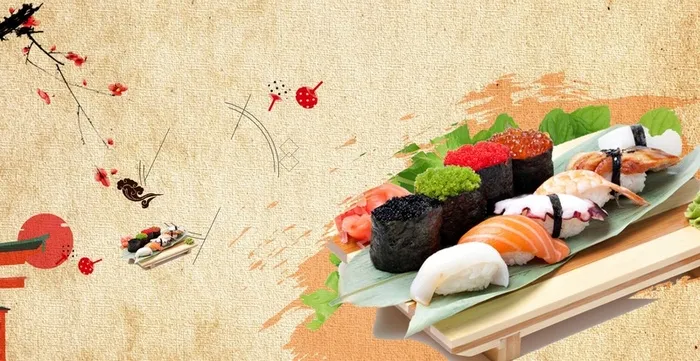 美食食物寿司背景素材高清