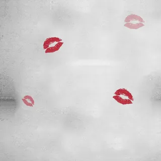 红色唇印口红简约PSD分层主图背景素材高清
