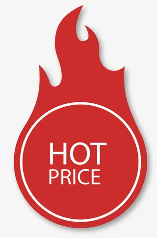 红色燃烧火焰标签免抠手绘/卡通卡通元素