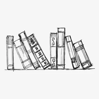 线条组成的书本免抠