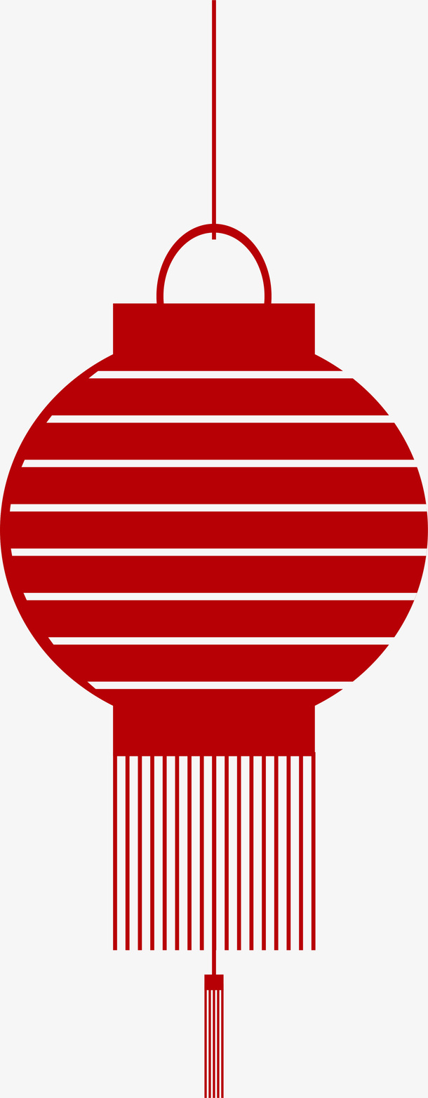 红色简约中国风灯笼免抠