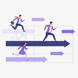 优势起跑线矢量图免抠