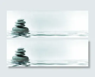 石头意境大海图案免抠