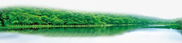 绿色山水透明素材免抠