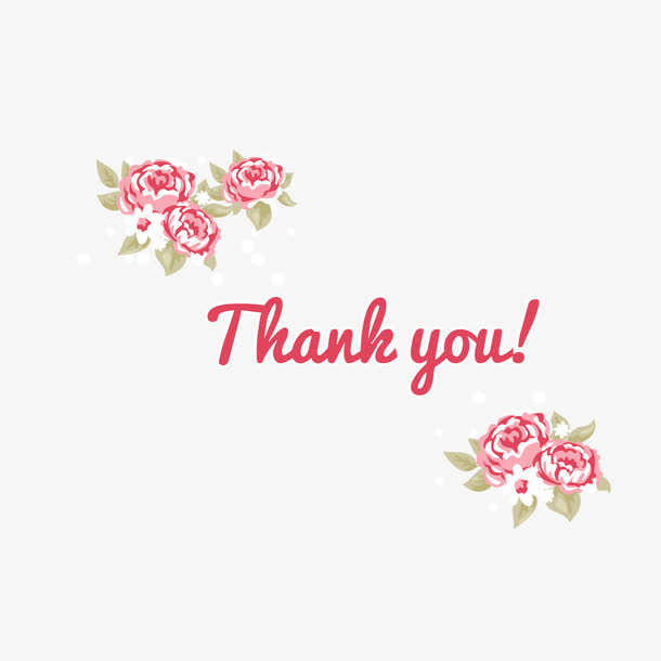 粉色花卉贺卡模板免抠