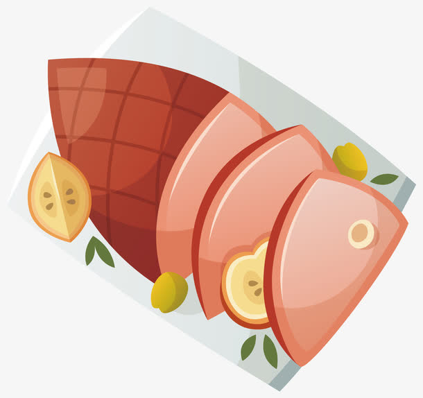 矢量卡通牛排免抠
