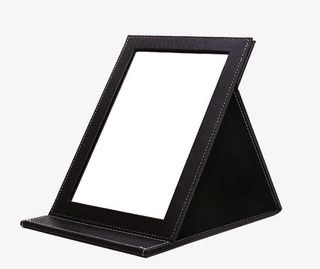 黑色皮质化妆镜免抠