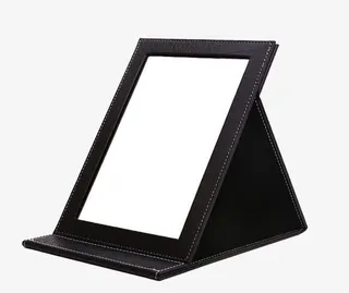 黑色皮质化妆镜免抠